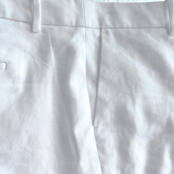 J. Crew Women Linen Blend White Wide Leg Sz 22 Pant High Rise Slash Pocket LINEN - Picture 5 of 14